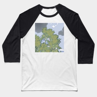 Robotic Treeline and Clouds, digital Baseball T-Shirt